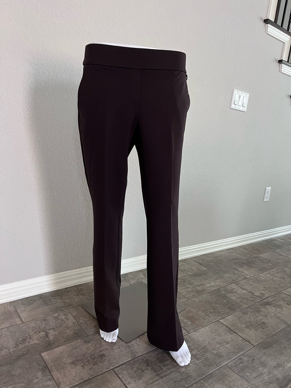 Anne Klein Black Boot-Cut Ponte Pants